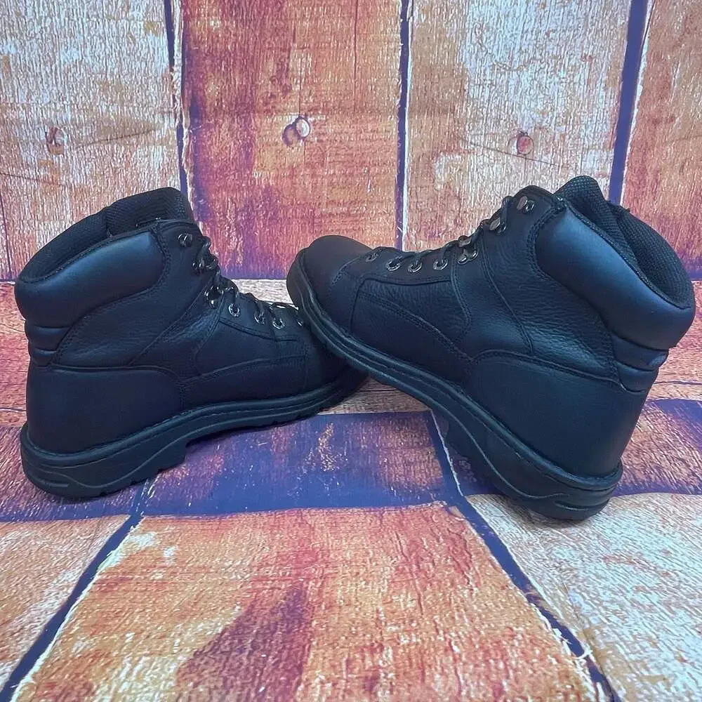 Wolverine Men's DuraShocks Lace-to-Toe Opanka Work Boots Black Size 13EW